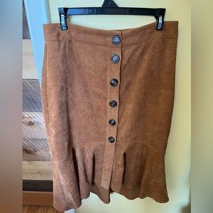 Trumpet high low midi skirt